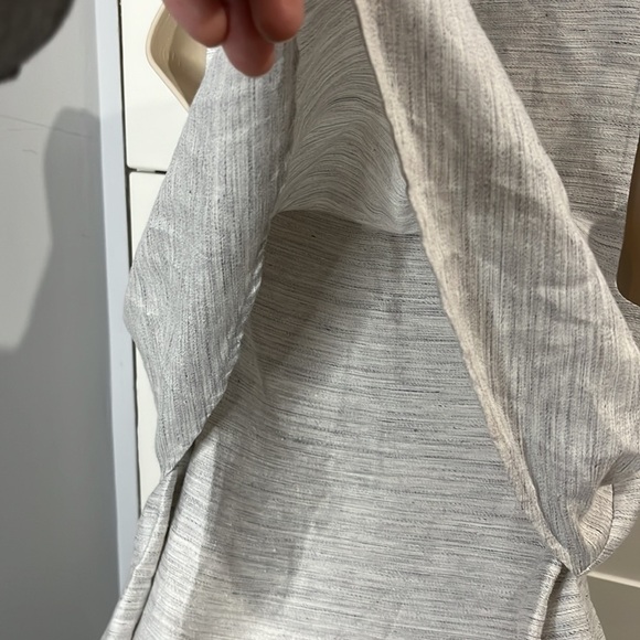 Lord and Taylor. Gray layered top. 424 Fifth. Medium. Button at back. - Picture 5 of 6